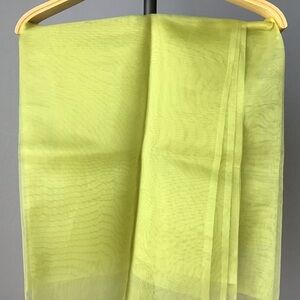 Sheer Kiwi Green Organza Fabric 160cm x150cm